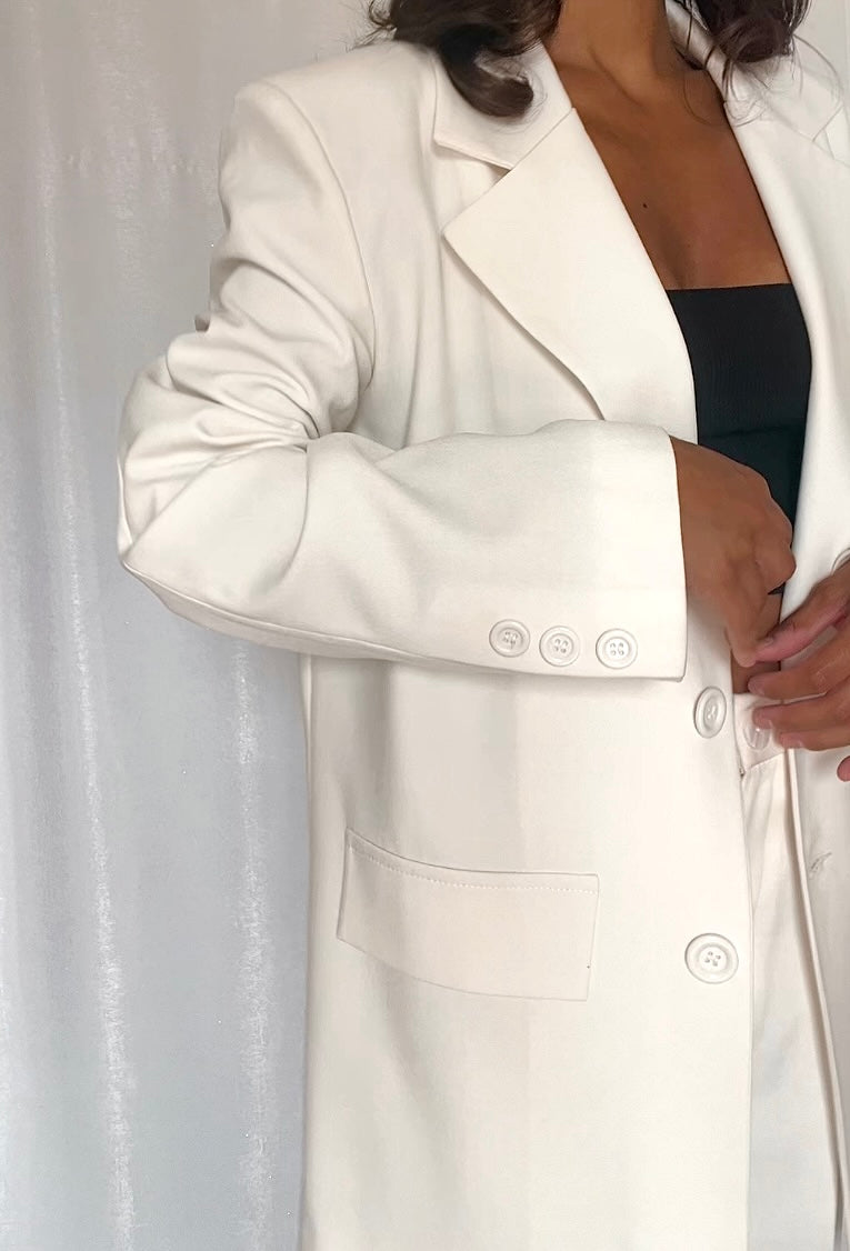 Blazer Blanc Droit