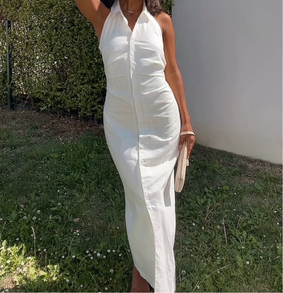 Robe longue blanche - Divine Épure