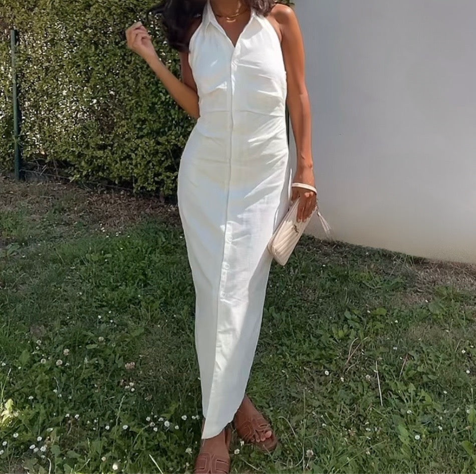 Robe longue blanche - Divine Épure