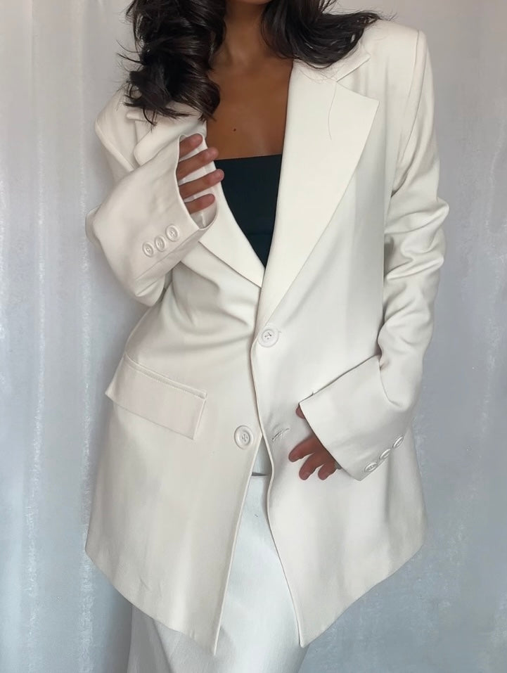 Blazer Blanc Droit