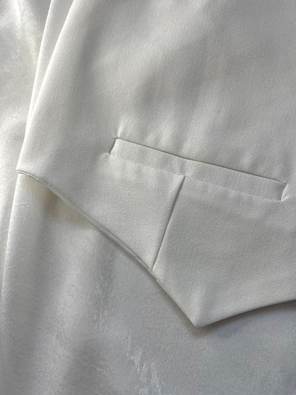 Gilet Tailleur Écru Femme Élégant