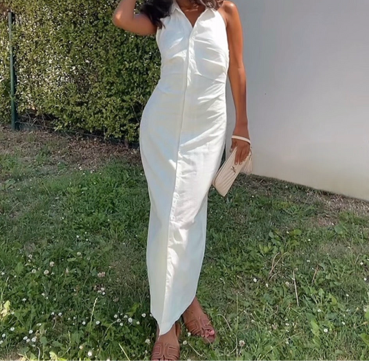 Robe longue blanche - Divine Épure