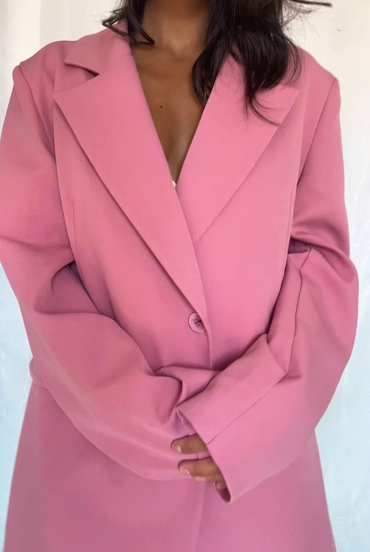 Veste Blazer Elégant Vieux Rose