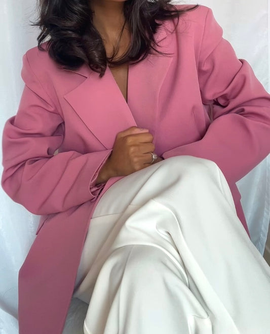 Veste Blazer Elégant Vieux Rose