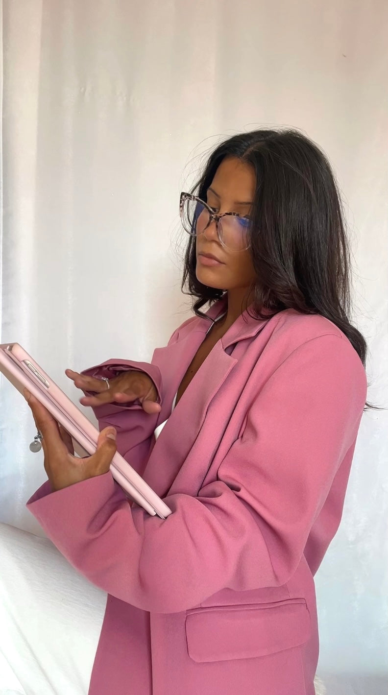 Veste Blazer Elégant Vieux Rose