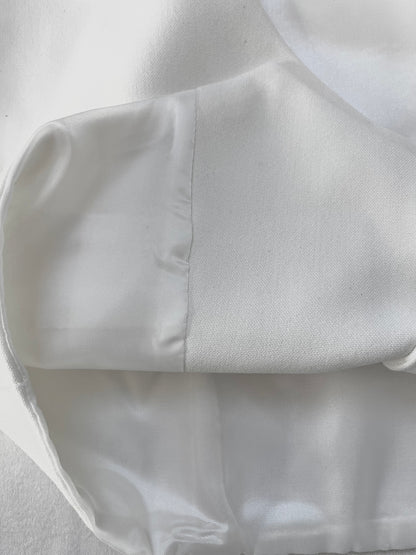 Gilet Tailleur Écru Femme Élégant