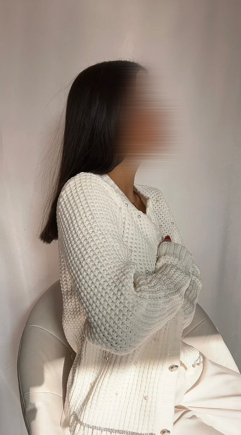 Gilet en maille à strass